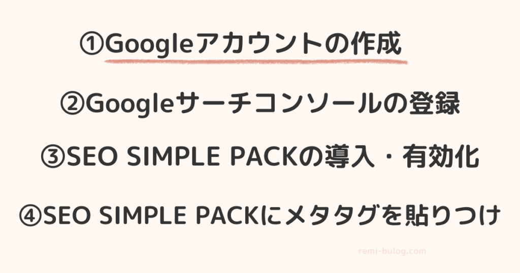 Googleサーチコンソールの設定手順①